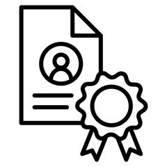 Certificate Icon Element For Design