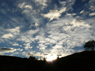 sunset in the mountains