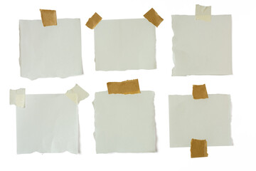 The Torn white paper used as note paper for writing messages.