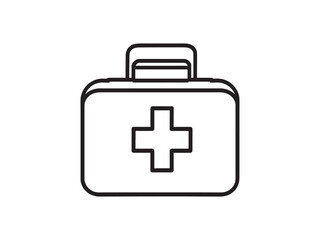 Basic medical first aid kit vector graphic