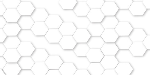 Fototapeta premium Futuristic 3D White Light hexagon Geometric Structure Featuring Abstract Polygonal Honeycomb Pattern, Technology-Inspired Design, and a Luxurious, Modern Vector Background for Innovation