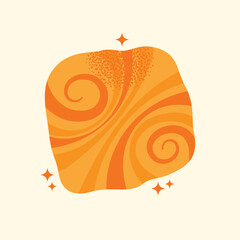 Set of various baked goods croissant, loaf, pretzel, bun, baguette, roll, danish pastry, and donut isolated on light background. Flat vector illustration. Bakery and food concept cooking pastry