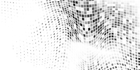 Vector rectangle mesh dot halftone gradient texture. Vanishing polka dot background illustration simple art modern