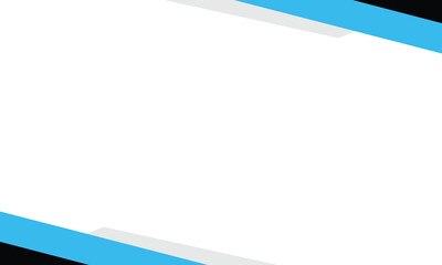 Clean white background with diagonal blue and black corner borders, featuring subtle gray overlays. Ideal for presentations, templates, or business-themed visual content.