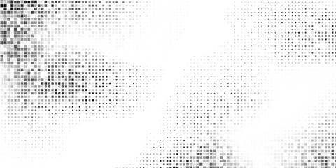 Abstract rectangle mesh dot halftone gradient texture. Vanishing polka dot background design abstract modern art
