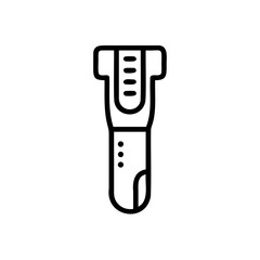 Line art icon of a modern electric razor
