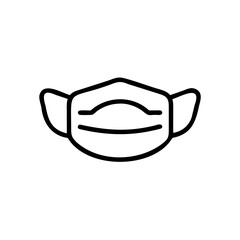 Simple line icon of a protective face mask