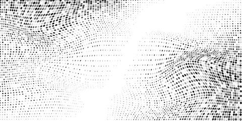 Abstract mesh dot halftone gradient texture. Vanishing polka dot background. Repeating dots gradation vector