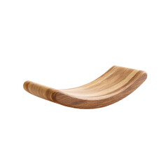 Elegant Wooden Object with Curved Design for Modern Home Decor or Eco-Friendly Lifestyle in Minimalist Aesthetic on transparent background