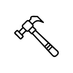 Claw Hammer Tool Construction Repair DIY Home Improvement Icon