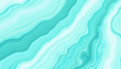 Obraz premium Abstract turquoise fluid art background with wavy lines and smooth texture