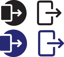 isolated logout Vector,logout Silhouette,logout icon  , logout symbol ,  logout Vector illustration, Vector Graphic, EPS 