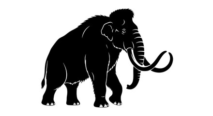 The Majestic Mammoth A Silhouette of the Ancient Giant Tracing its Evolutionary Journey Through Prehistoric Landscapes