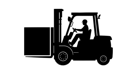 Forklift Operations: Lifting, Transporting, and Stacking Icons. This collection effectively represents logistics, warehousing, material handling, and industrial operations.