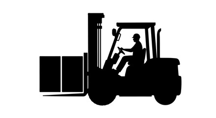 Forklift Operations: Lifting, Transporting, and Stacking Icons. This collection effectively represents logistics, warehousing, material handling, and industrial operations.