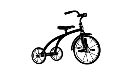 Fototapeta premium A Classic Retro Style Bicycle Designed for Young Children Featuring Three Wheels for Stability and Easy Riding Perfect for Outdoor Play and Learning to Ride