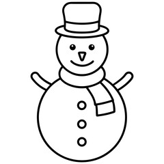 Snowman Line Art