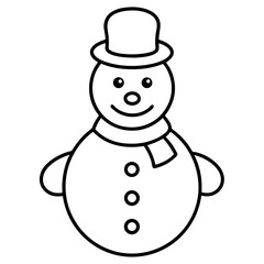 Snowman Line Art