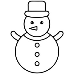 Snowman Line Art