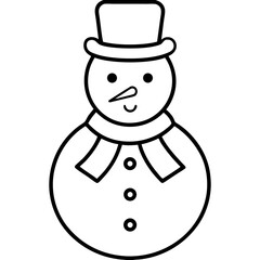 Snowman Line Art