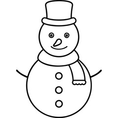 Snowman Line Art