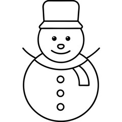 Snowman Line Art