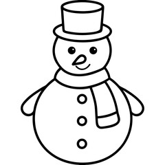 Snowman Line Art