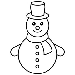 Snowman Line Art