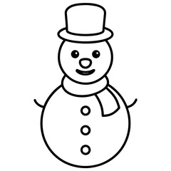 Snowman Line Art
