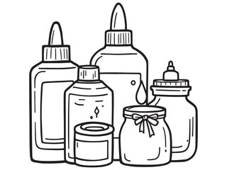 Clean Line Art of Adhesive Glue