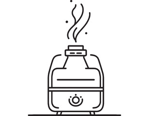 Clean line drawing of humidifier appliance