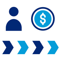 Customer Journey Icon Element For Design