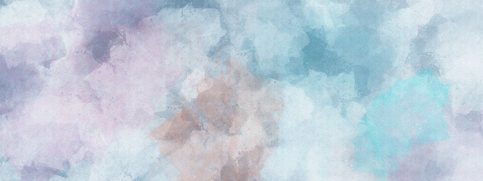 Soft watercolor pastel background texture. Hand-painted abstract wash with canvas effect for art, print or web design. Calm dreamy aesthetic. - Powered by Adobe