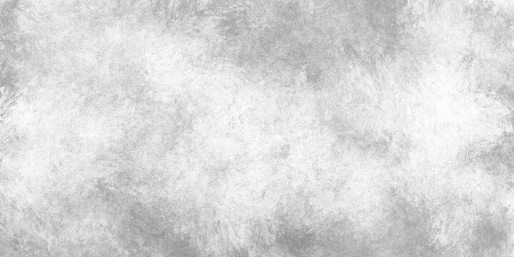 Soft white and grey concrete texture with cloudy brush effect. Abstract minimal background for vintage and modern design. Grunge wall surface.