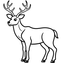 Reindeer Outline