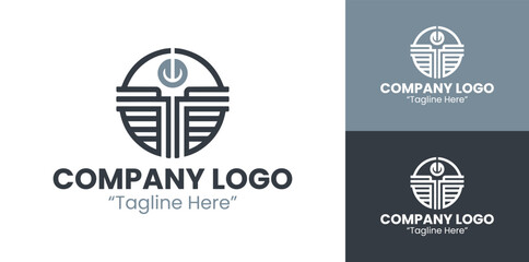Elegant and Artistic Logo Design for Business and Company Branding in Gray