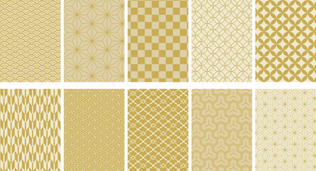 和柄パターンのセット