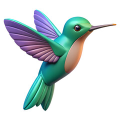 Obraz premium Hummingbird in flight near a tropical flower, showcasing its colorful wings and delicate beak, a beautiful illustration of nature's design