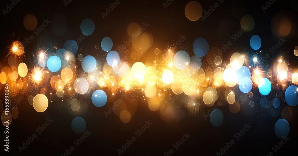 Aufkleber glowing bokeh background with abstract light shapes and colors