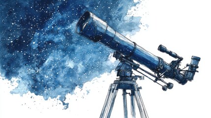 Fototapeta premium Unveiling cosmic discoveries through telescope data and space research