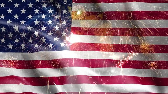 usa flat waving