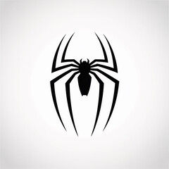 Stylized Spider Illustration  Vector Graphic Design, Black and White Arachnid Art
