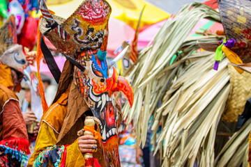 Phi Ta Khon is the name of performance in which performers wear scary and ugly but colorful masks,...