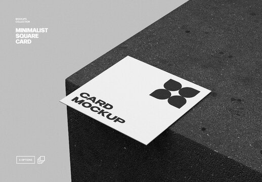 80x80 Square Card Mockup