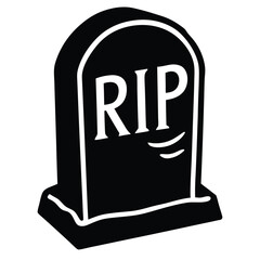 gravestone with rip vector icon