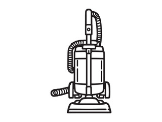  Home Cleaning Vacuum Machine Simple Line Drawing