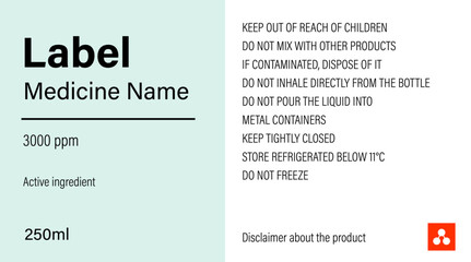 Medicine label