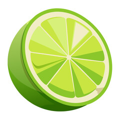 Lime slice
 white background