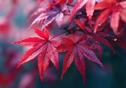 red maple leaves