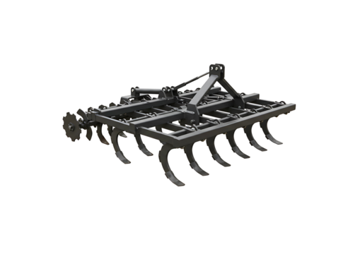 Agricultural plow equipment for tilling soil isolated on transparent background